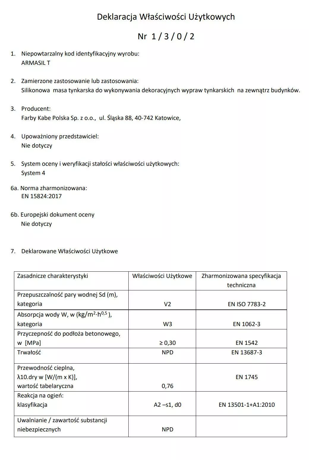 Certyfikat jakości 1