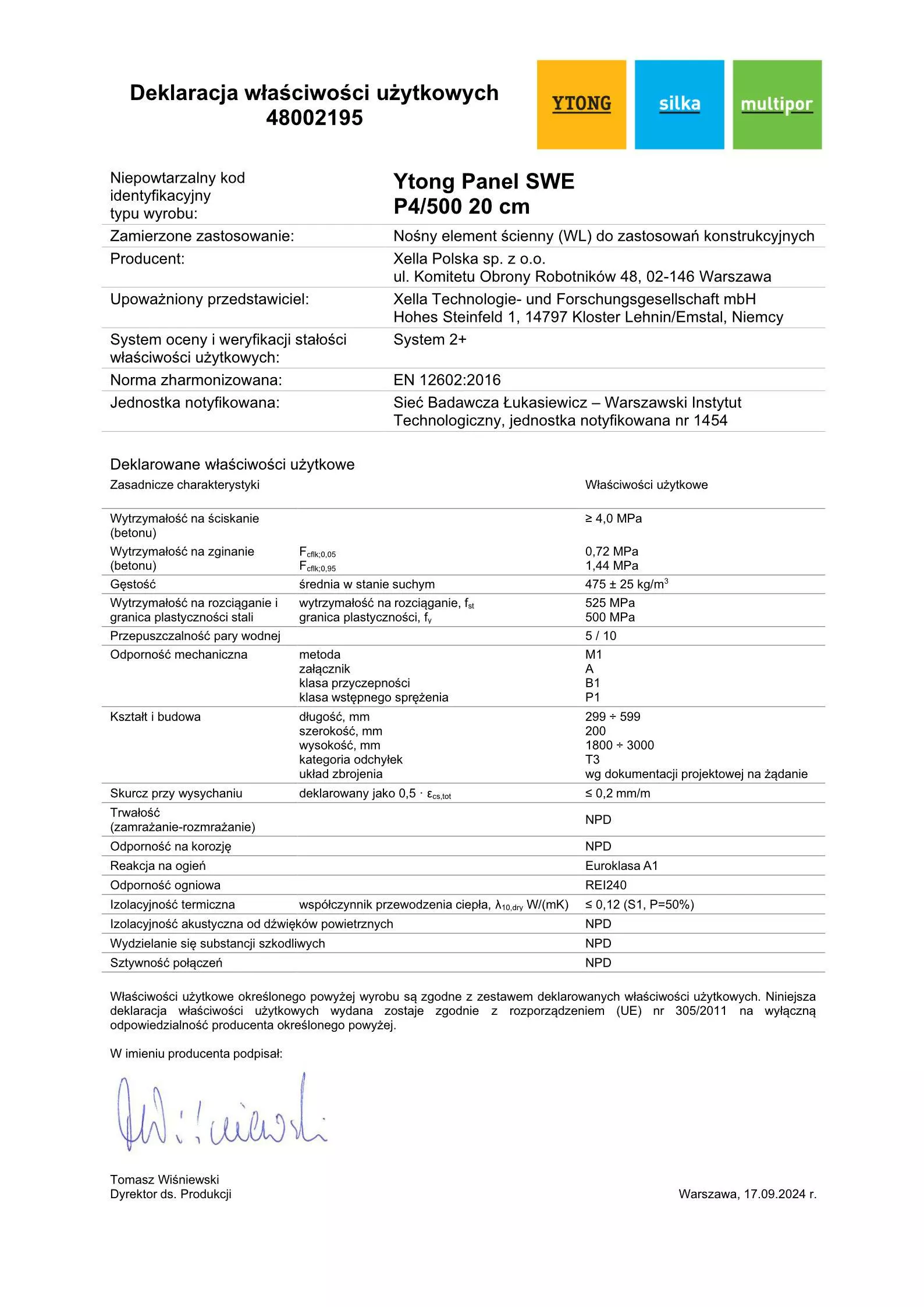 Certyfikat jakości 10